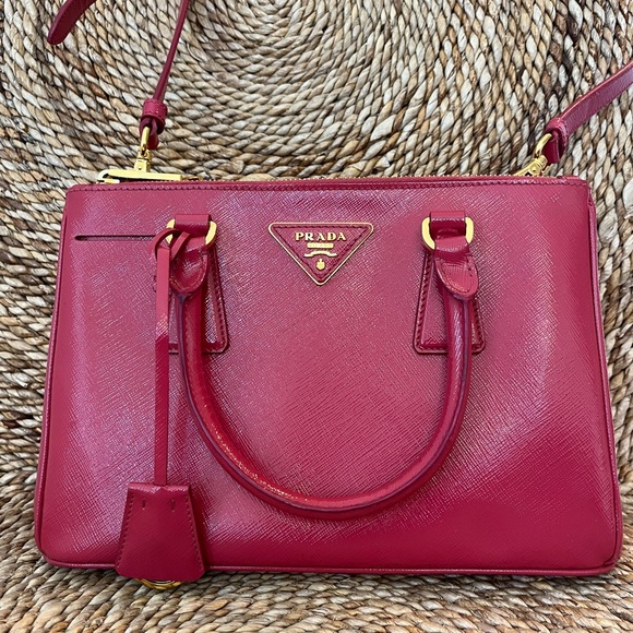 COPY - Prada Crimson Leather Satchel - Picture 1 of 16